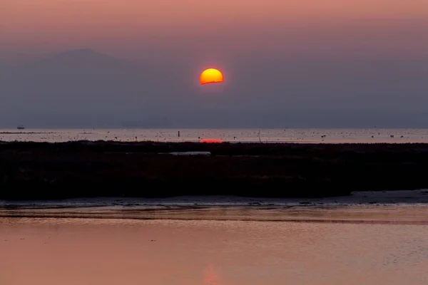 Tôt le matin, lever de soleil magique sur la mer — Photo