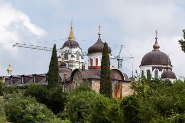 Karyes üzerinde kutsal Mount Athos ayrıntılarda bina