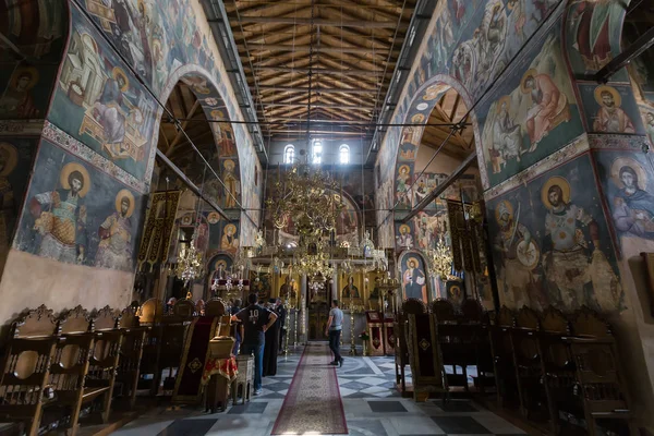 Interior of the Church of Protaton in karyes, Mount Athos — Stock Photo, Image