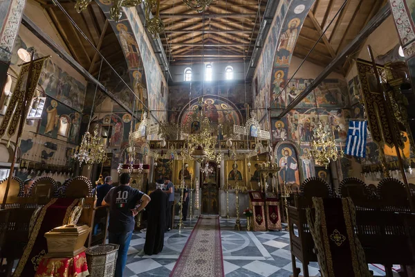 Interior of the Church of Protaton in karyes, Mount Athos — Stock Photo, Image