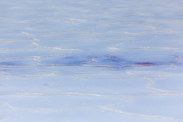 Froze the lagoon Kalochori in northern Greece — Stock Photo, Image