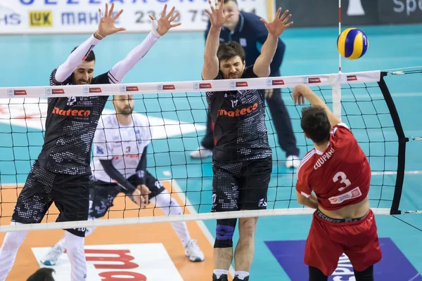 Liga Helénica de Voleibol juego Paok vs Olympiacos — Foto de Stock