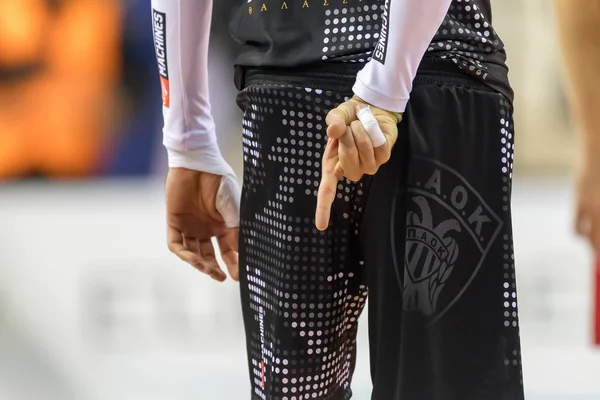 Liga Helénica de Voleibol juego Paok vs Olympiacos — Foto de Stock