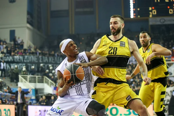 그리스어 바구니 리그 게임 Paok vs 아 리스 — 스톡 사진