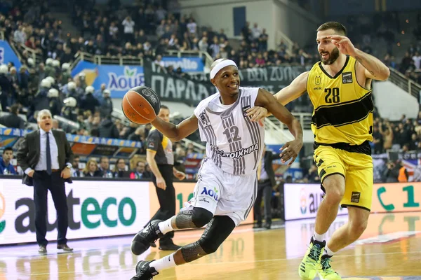 Greek Basket League game Paok vs Aris — Stock Photo, Image