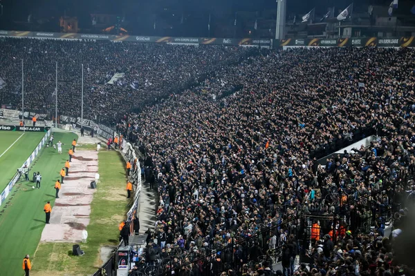 Paok Rakip Schalke Toumb oynanan UEFA Avrupa Ligi maçı — Stok fotoğraf