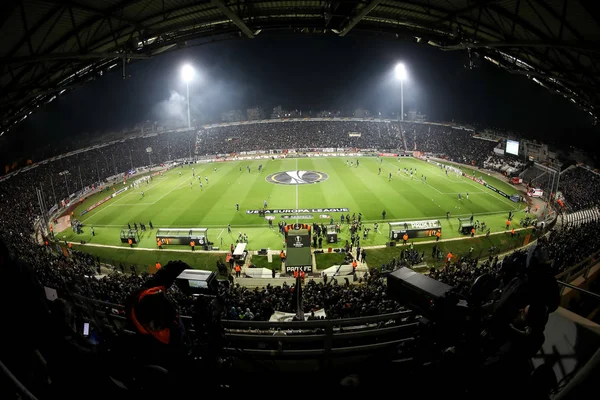 UEFA Europa League partido entre PAOK vs Schalke jugado en Toumb —  Fotos de Stock