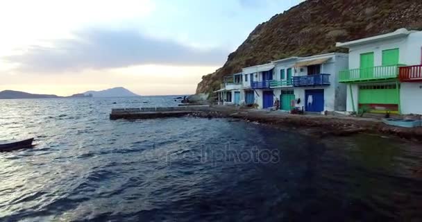 Mandrakia traditional Greek village — Stock Video