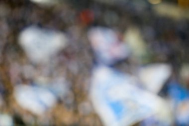 Işıklar ve seyirci Stadı nda dolu bulanık alanıyla 