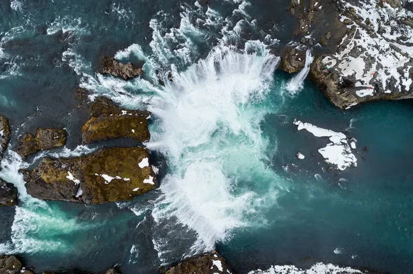 著名的 Godafoss 瀑布，岛屿北部 — 图库照片