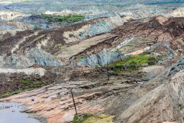 Heyelan linyit madeni Amyntaio, Florina, Yunanistan