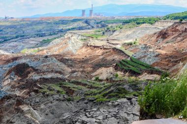 Heyelan linyit madeni Amyntaio, Florina, Yunanistan