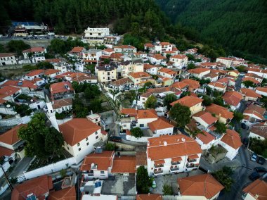İskeçe eski kasaba Kuzey Greec içinde yukarıda ile drone uçuş