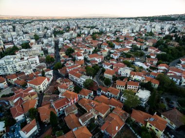 İskeçe eski kasaba Kuzey Greec içinde yukarıda ile drone uçuş