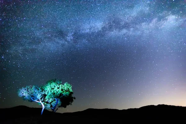 Milky Way over the Meteora, Greece — Stock Photo, Image