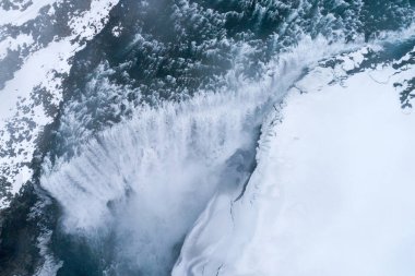 Dettifoss bir şelale Vatnajokull Milli Parkı'Northea olduğunu