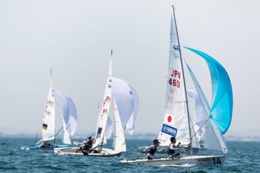  Sporcular Yatlar eylem sırasında 