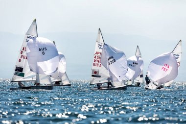  Sporcular Yatlar eylem sırasında 