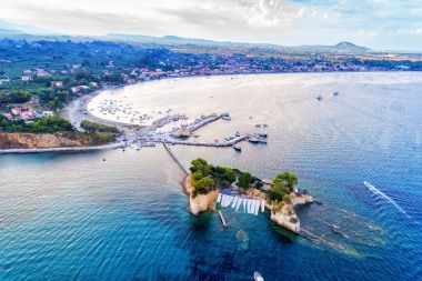 Hava bidge, Zakynthos küçük ada manzaralı Agios Sostis, 