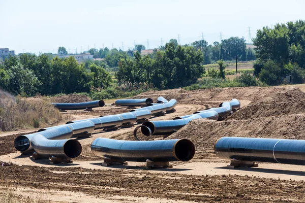 Bau der trans-adriatischen Gaspipeline - kein Wasseranschluss — Stockfoto