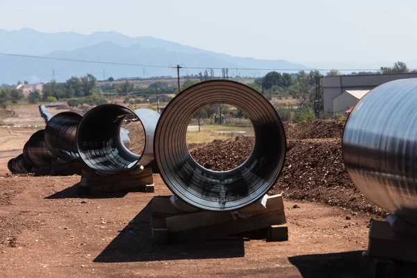 Construction of gas pipeline Trans Adriatic Pipeline - TAP in no — Stock Photo, Image