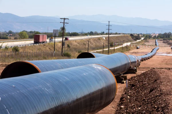 Construção de gasoduto Trans Adriatic Pipeline - TAP in no — Fotografia de Stock