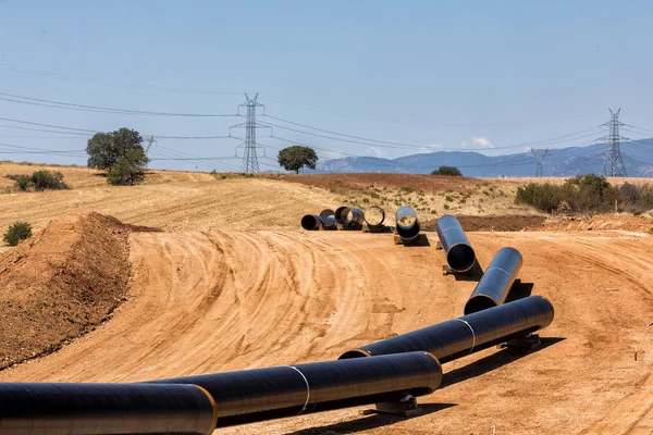 Construction of gas pipeline Trans Adriatic Pipeline - TAP in no — Stock Photo, Image