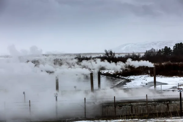 Power plant of geothermal energy in Iceland