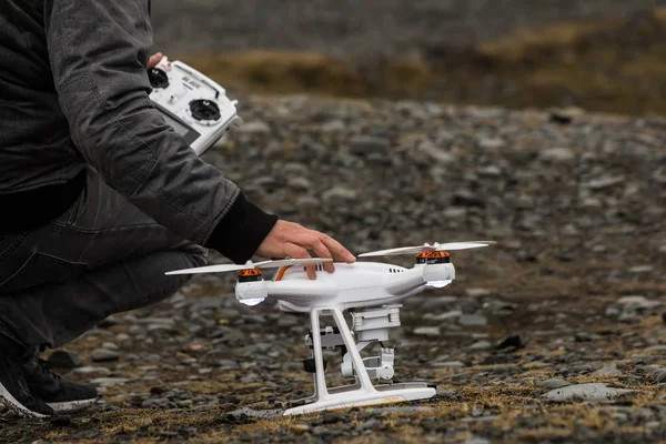 A drone that crashed during a flight — Stock Photo, Image