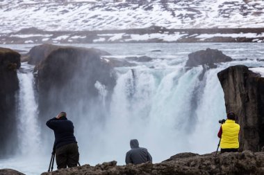 Godafoss üzerinde İzlanda'nın en güzel şelaleler biridir