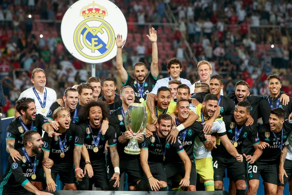 Ρεάλ Μαδρίτης V Μάντσεστερ Γιουνάιτεντ: Uefa Super Cup — Φωτογραφία Αρχείου