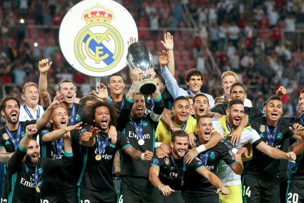 REAL MADRID V MANCHESTER UNITED: UEFA SUPER CUP — Stock Photo, Image