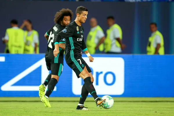 VERDADERO MADRID V MANCHESTER UNIDO: UEFA SUPER CUP —  Fotos de Stock