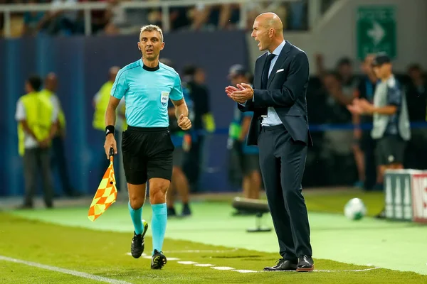 VERDADERO MADRID V MANCHESTER UNIDO: UEFA SUPER CUP —  Fotos de Stock