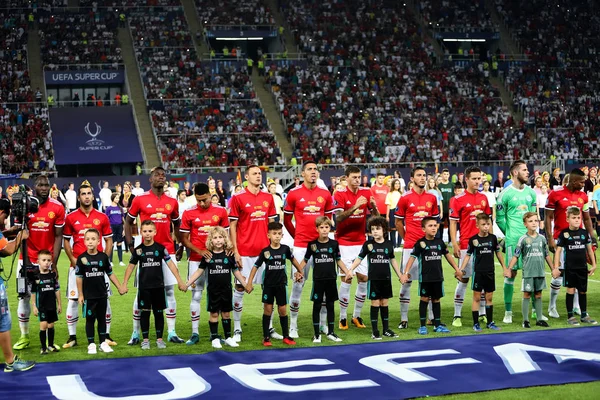 Real Madrid gegen Manchester United: Uefa-Supercup — Stockfoto