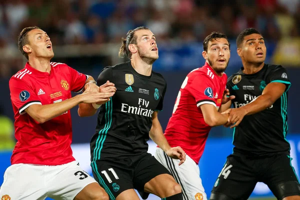 Real Madrid gegen Manchester United: Uefa-Supercup — Stockfoto