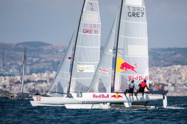 Sporcular Yatlar eylem sırasında 