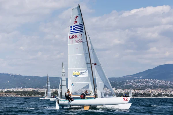 Sporcular Yatlar eylem sırasında 