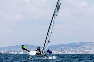 Sporcular Yatlar eylem sırasında 