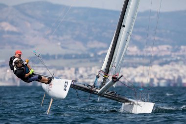 Sporcular Yatlar eylem sırasında 