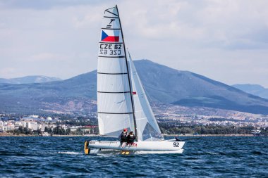 Sporcular Yatlar eylem sırasında 