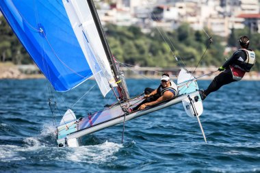 Sporcular Yatlar eylem sırasında 