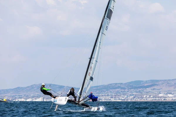 Sporcular Yatlar eylem sırasında 