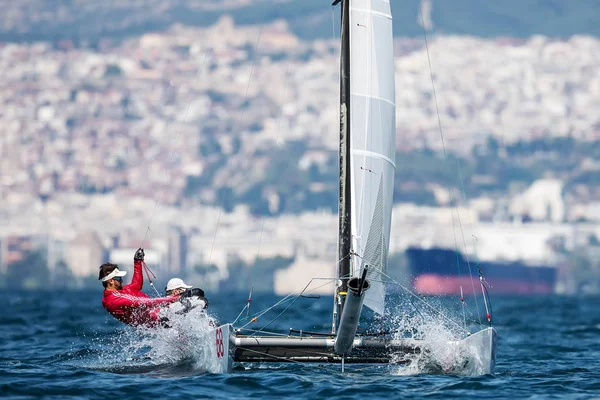 Sporcular Yatlar eylem sırasında 