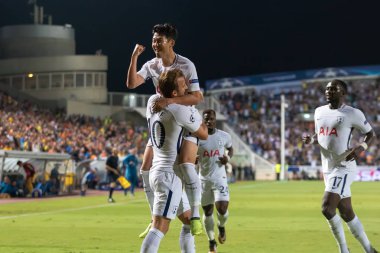 Apoel Vs Tottenham Hotspur arasında Şampiyonlar Ligi oyunu