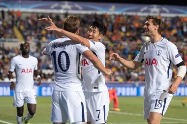 Apoel Vs Tottenham Hotspur arasında Şampiyonlar Ligi oyunu