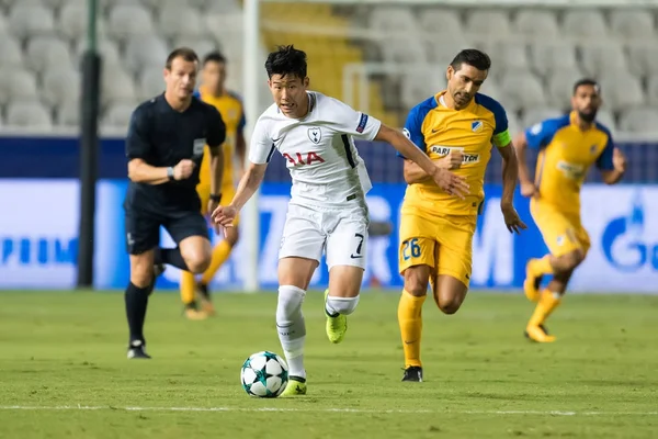 Pertandingan Liga Champions antara APOEL VS Tottenham Hotspur — Stok Foto