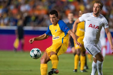 Apoel Vs Tottenham Hotspur arasında Şampiyonlar Ligi oyunu