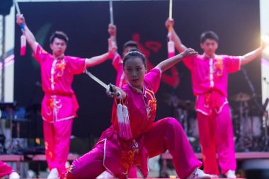 Geleneksel Japon savaş sanatları gösteri fakülte