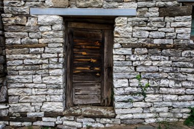  eski taş evleri Köyü Zagorochoria Dilofo, Epirus,